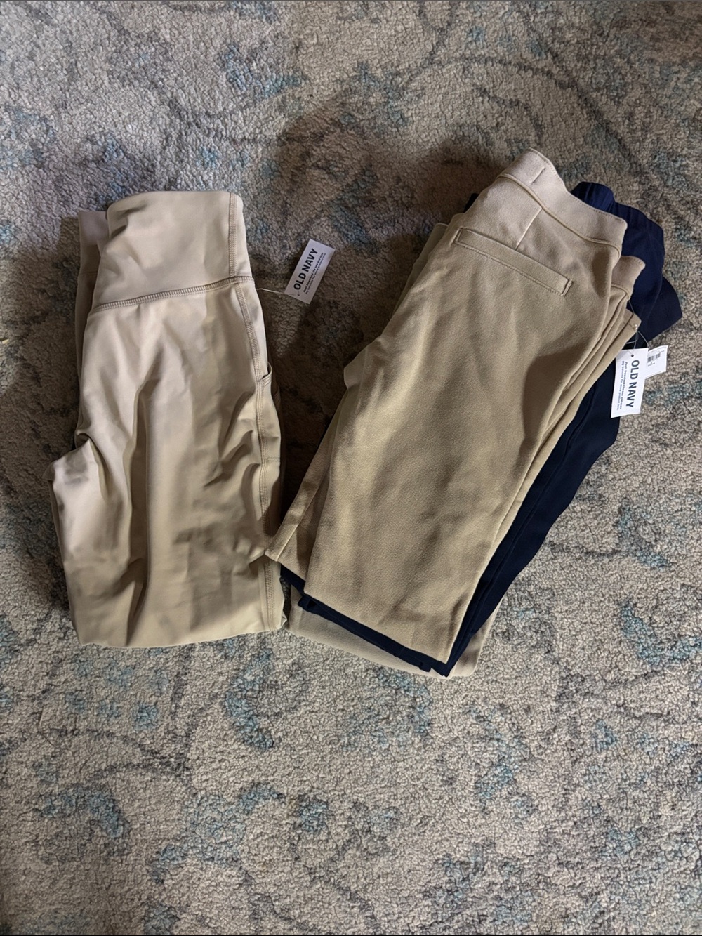 Old Navy Navy and Khaki Girls' Stretch Leggings Bundle